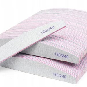 10 x Pilnik do Paznokci Łódka Zebra 180/240