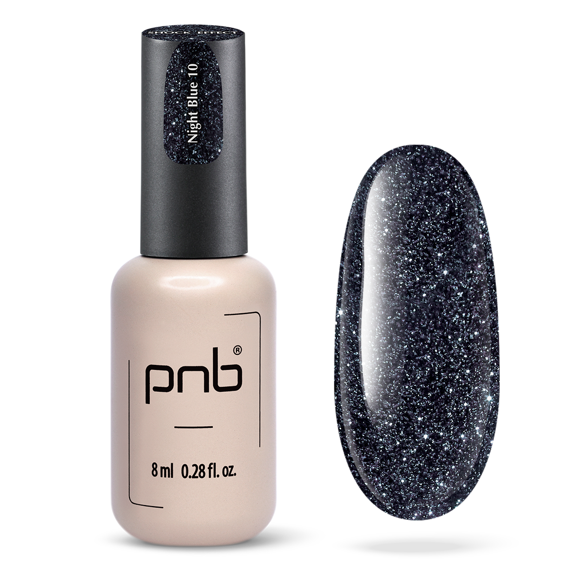 UV/LED Gel Polish SHOCK EFFECT 10 Night Blue PNB 8 ml