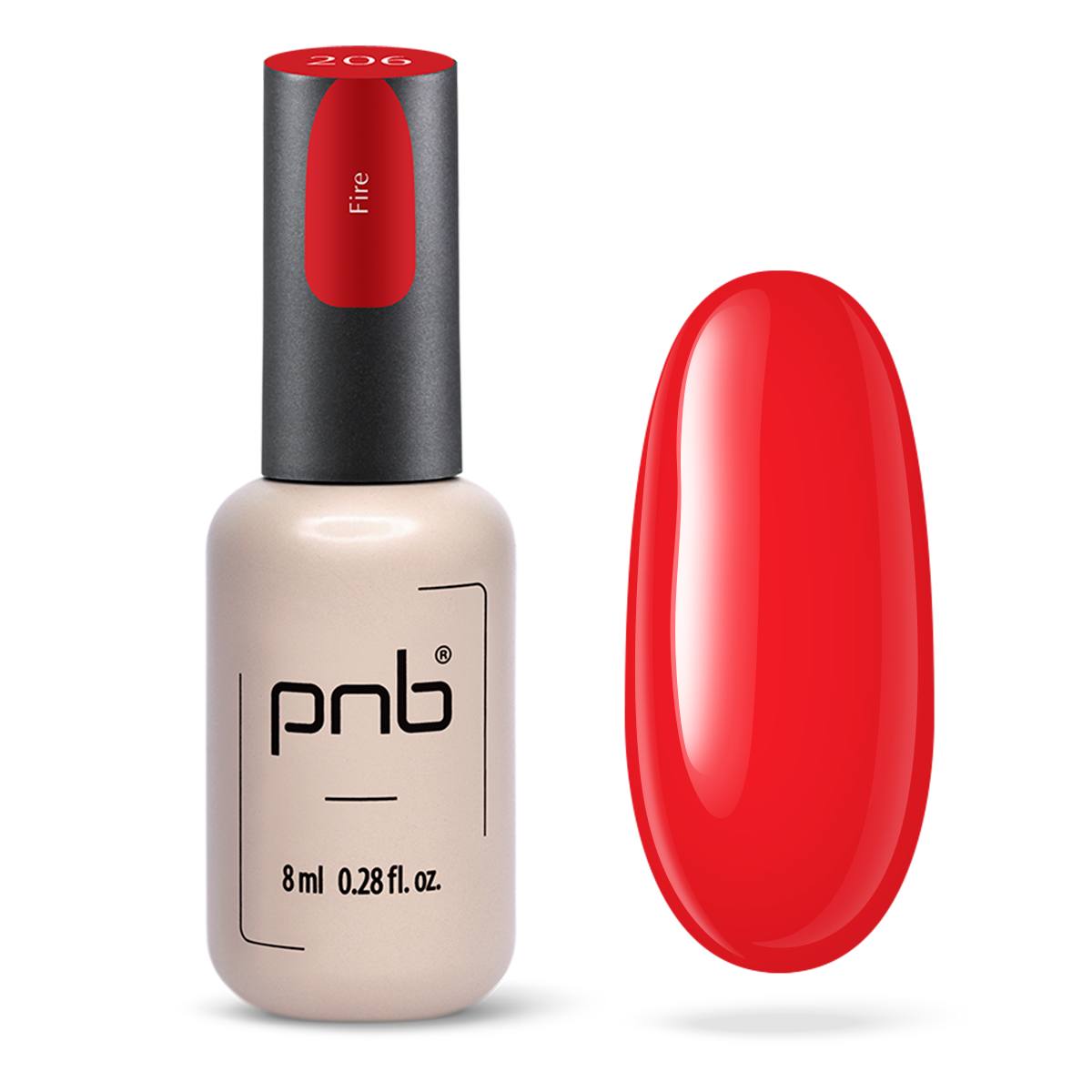 Lakier hybrydowy PNB 206, 8 ml