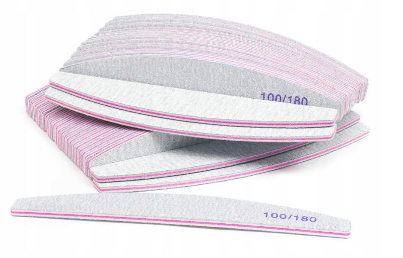 100 x Pilnik do Paznokci Łódka Zebra 100/180 - obrazek 3