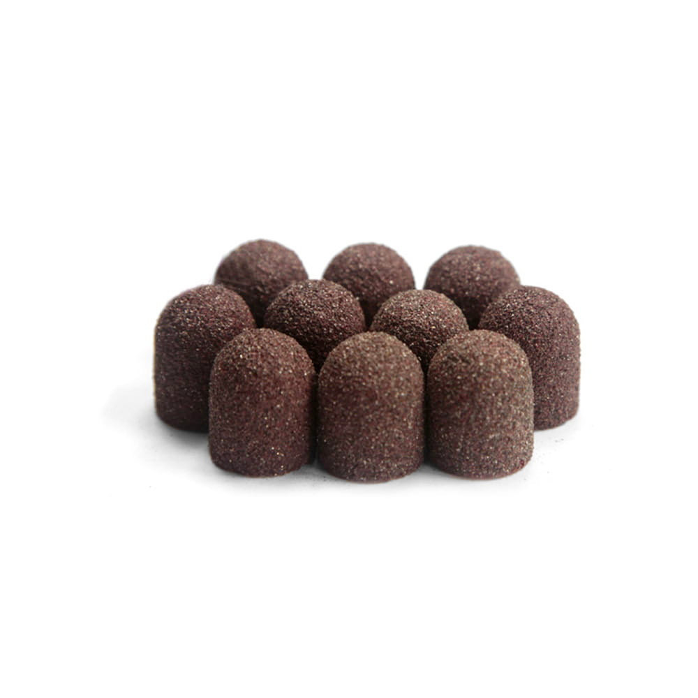 Kapturki do pedicure 16 mm gradacja 120 10 szt AlleMed Brązowy Brown - obrazek 3