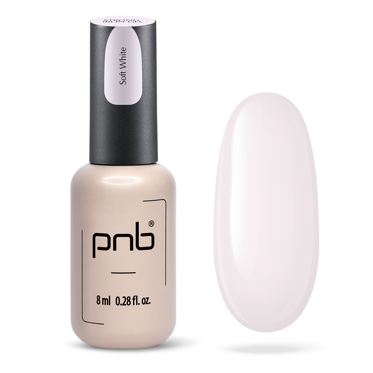 PNB UV/LED Strong Iron Gel, Soft White, 8ml