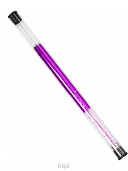 Pędzelek do zdobień paznokci fioletowy 7mm - obrazek 2