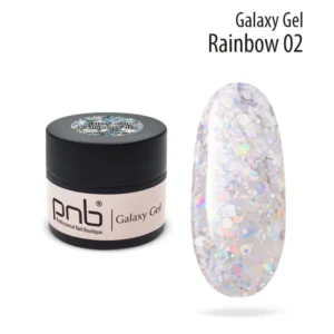 Farba do zdobienia UV/LED Galaxy Gel PNB, 02, Rainbow, 5 ml
