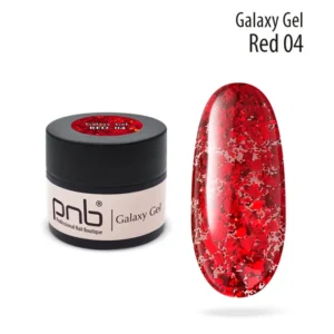 Farba do zdobienia UV/LED Galaxy Gel PNB, 04, Red, 5 ml