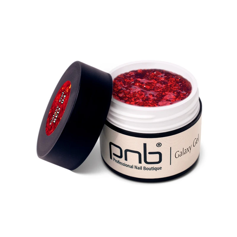 Farba do zdobienia UV/LED Galaxy Gel PNB, 04, Red, 5 ml - obrazek 2