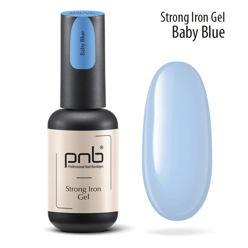 004,Żel do paznokci UV/LED Strong Iron Gel Baby Blue PNB, 8 ml