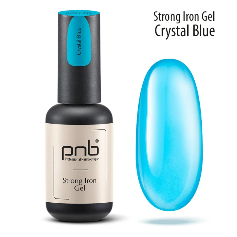 Żel do paznokci UV/LED Strong Iron Gel Сrystal Blue PNB 014, 8 ml