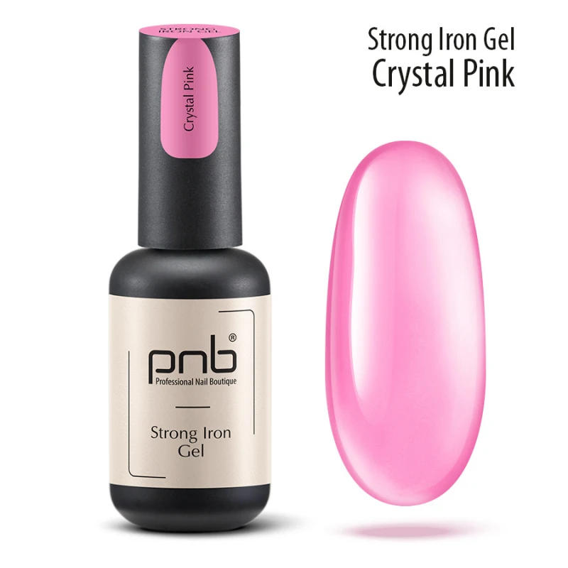 016,Żel do paznokci UV/LED Strong Iron Gel Сrystal Pink PNB, 8 ml