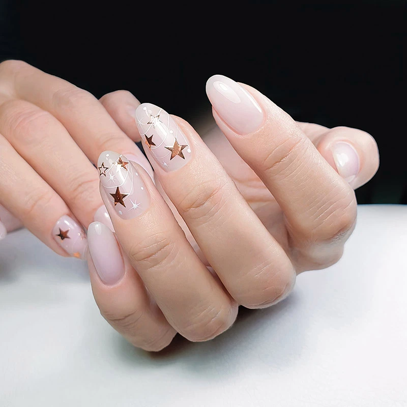 Baza hybrydowa z włóknami nylonowymi UV/LED Revital Fiber Base PNB, Milk Pink, HEMA FREE, 30 ml - obrazek 2