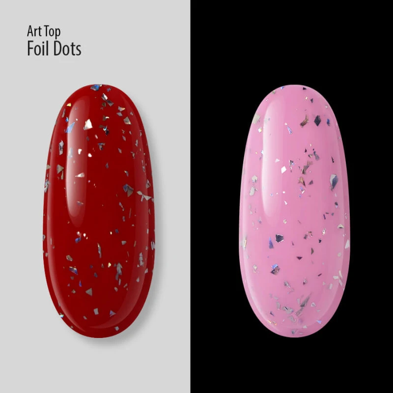 Top hybrydowy Art Top PNB, Foil Dots, No Wipe, 8 ml - obrazek 2