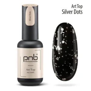 Top hybrydowy Art Top PNB, Silver Dots, No Wipe, 8 ml