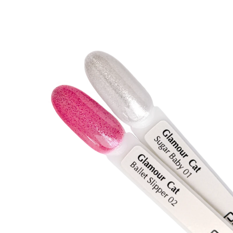 Magnetyczny lakier hybrydowy Glamour Cat, 02 Ballet Slipper, 8ml - obrazek 3