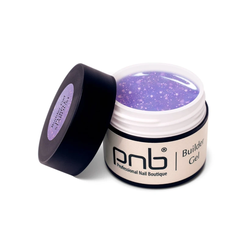 Żel budujący UV/LED Purple Stardust PNB 10, 5 ml