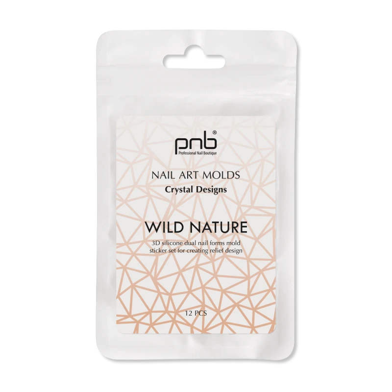 Formy silikonowe Wild Nature Nail Art Molds PNB, Crystal Designs, 12 szt.