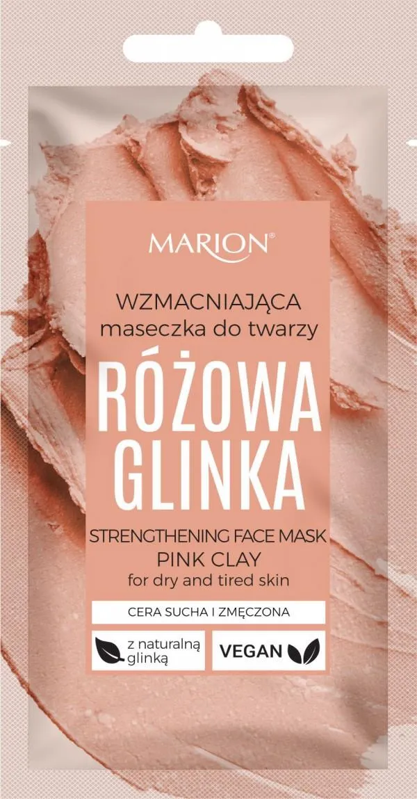 Marion Różowa Glinka maseczka wygładzająca 8 g