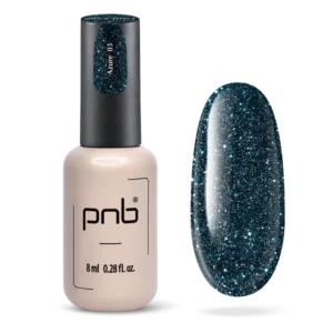 Lakier hybrydowy UV brokatowy SHOCK EFFECT 03 Azure PNB 8 ml