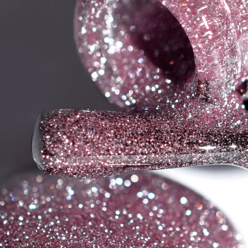 Lakier Hybrydowy PNB 351 Shock Effect Ash Rose 8 ml – Odblaskowy Brudny Róż - obrazek 3