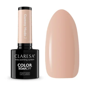 Claresa Lakier hybrydowy Nude Glow Gummy Nude 2, 5g